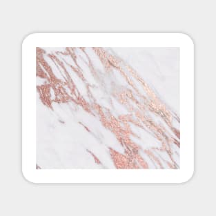 Blush pink rose gold marble Magnet