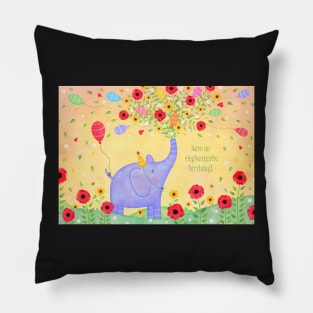 An Elephantastic Birthday Pillow