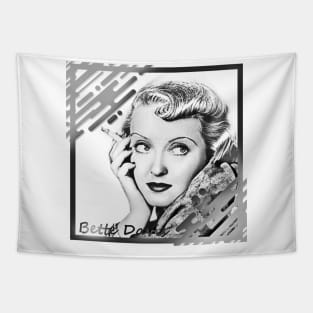 Bette Davis in Black & White Frame Concept Tapestry