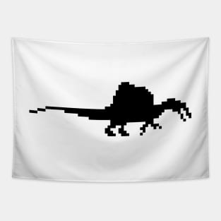 8-bit spinosaurus Black Tapestry