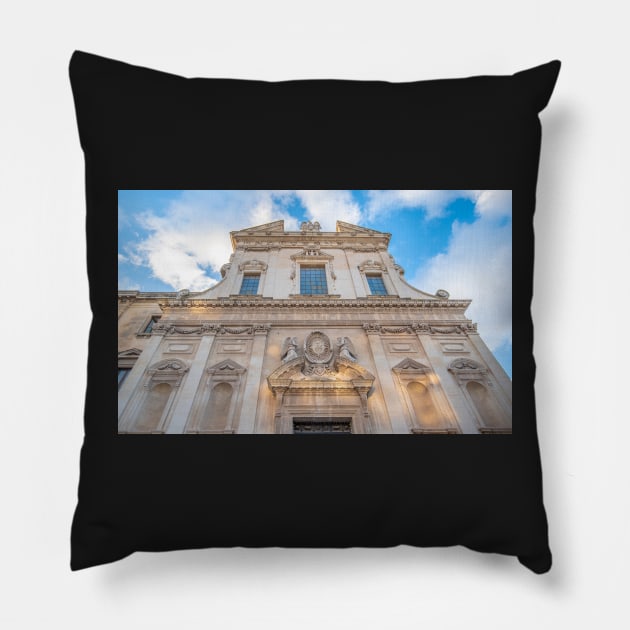 Church of Jesus or Madonna del Buon Consiglio in Lecce, Italy Pillow by mitzobs