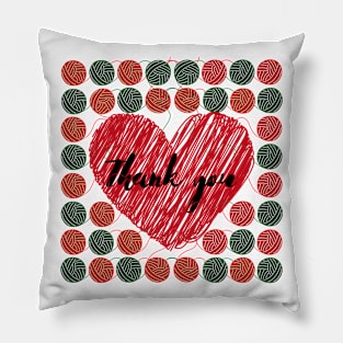 Thank you with Christmas Pillow