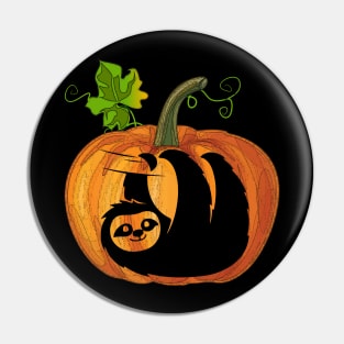 Sloth in pumpkin Pin