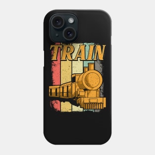 Vintage Train Lovers Gifts Retro Steam Train Novelty Gifts Phone Case