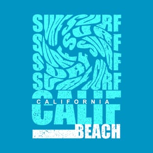 California beach swirl typography T-Shirt