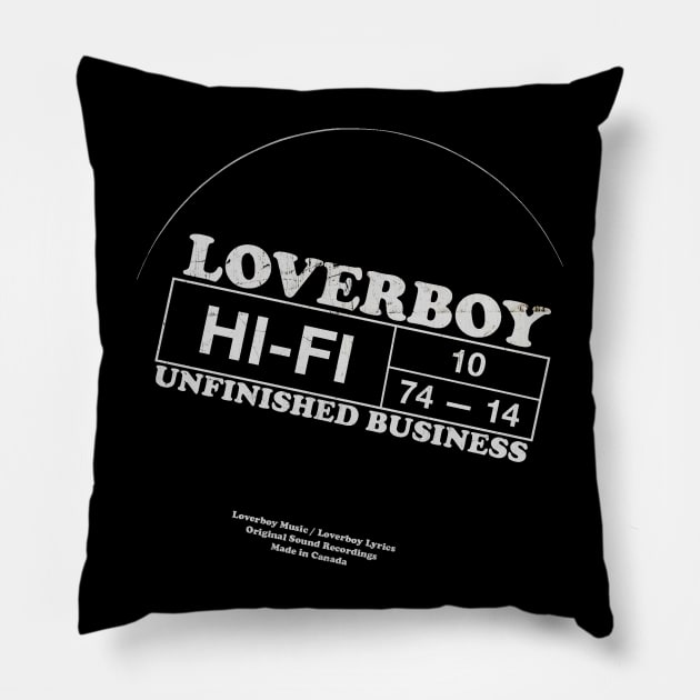 Loverboy Vintage HIFI White Pillow by 𝙼𝙰𝚂𝙸𝙰