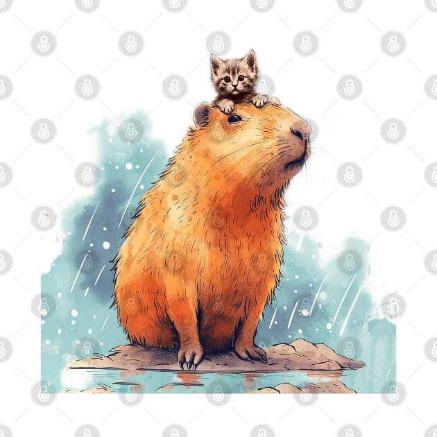 Capybara and friends by nonbeenarydesigns