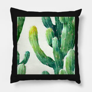 Watercolor cactus plant cactus pattern Pillow