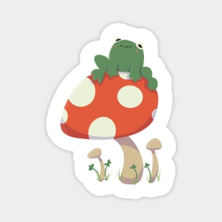 Frog on a Mushroom Magnet