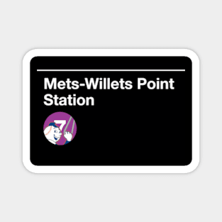 Mets-Willets Point Station - Mr. Met Rides the 7 Magnet