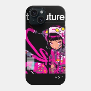 The Future is Magenta (black) Phone Case