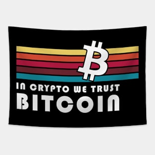 Bitcoin - Stripes - IN CRYPTO WE TRUST Tapestry