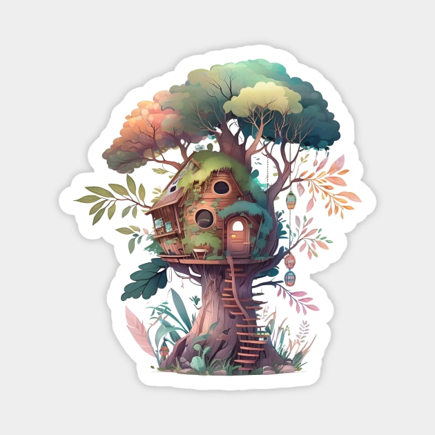 A tree House Magnet by LaainStudios