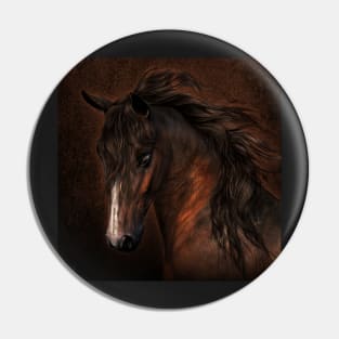 Romantic toasted horse Pin