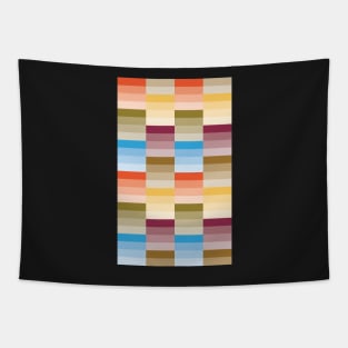 Quilt inspired geometrical pattern retangles Tapestry