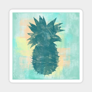 Painted Pineapple Tropical Colors Magnet