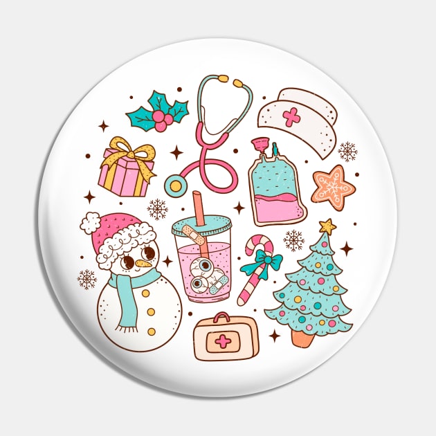 Retro Nurse Christmas 2023 Pin by SantinoTaylor