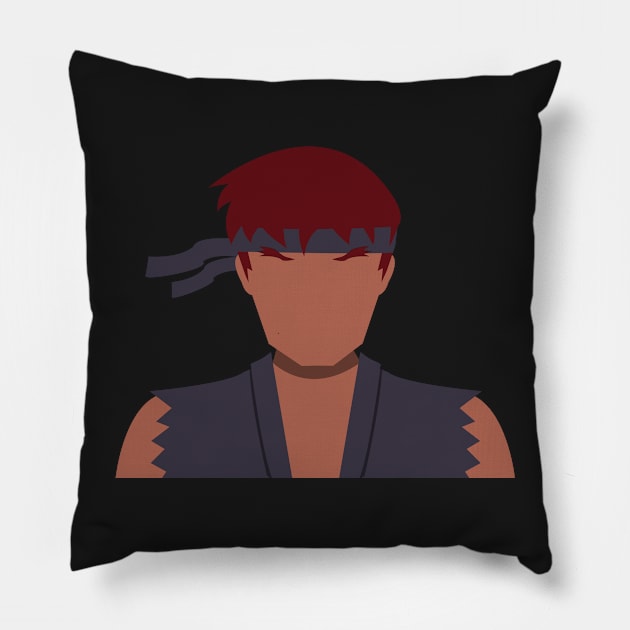 Alpha Evil Ryu Vector Pillow by MagicFlounder
