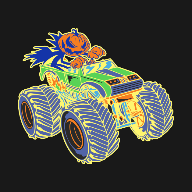 Monster Truck Halloween Pumpkin Truck by TheBestHumorApparel