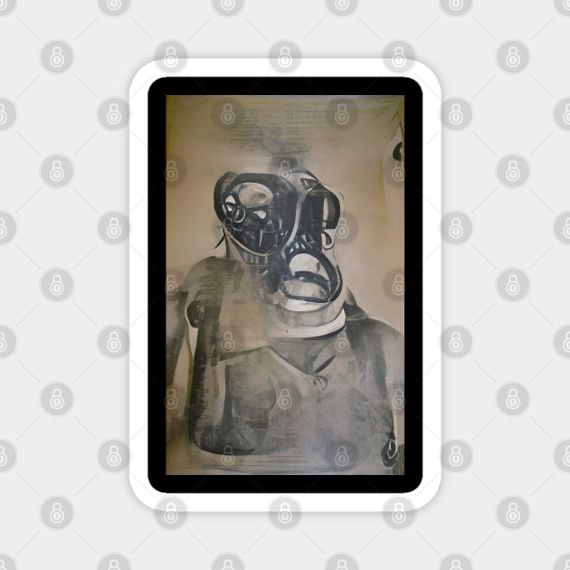 Gas Mask Magnet by letherg