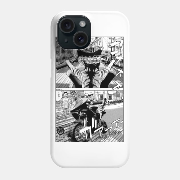 Under Ninja - Cat on bike Phone Case by Lukasking Tees