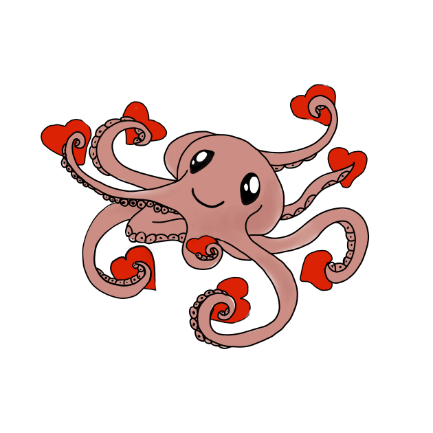 Octopus has many hearts by drknice