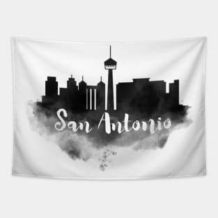 San Antonio watercolor Tapestry