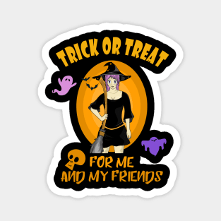Trick or treat children costume witch Magnet