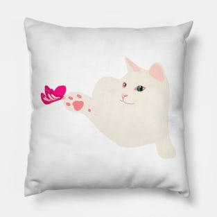 Cat and Butterfly Pillow