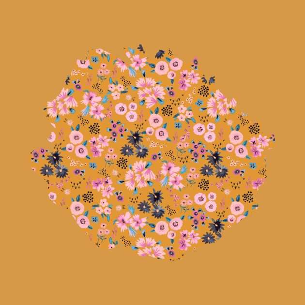 Little flowers Mustard 2 by ninoladesign