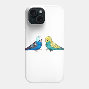 Budgie - blue mutation and Graywing in green line Phone Case