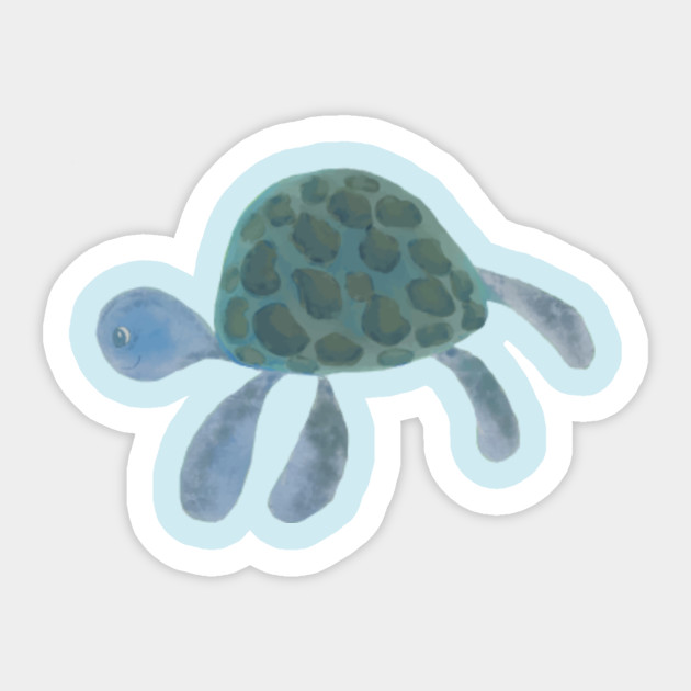 Cute Sea Turtle Watercolor Painting Ocean Animal Sea Turtle Sea