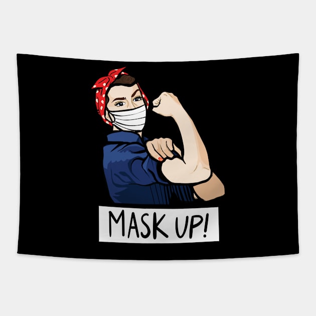 Mask Up Tapestry by bubbsnugg