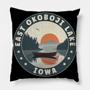 East Okoboji Lake Iowa Sunset Pillow