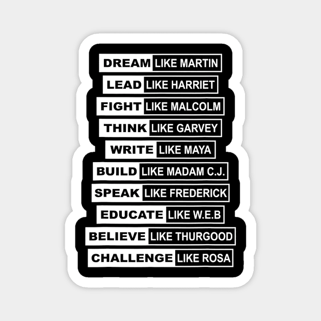 Black Month History Black Lives Matter T shirt Magnet by Tisine