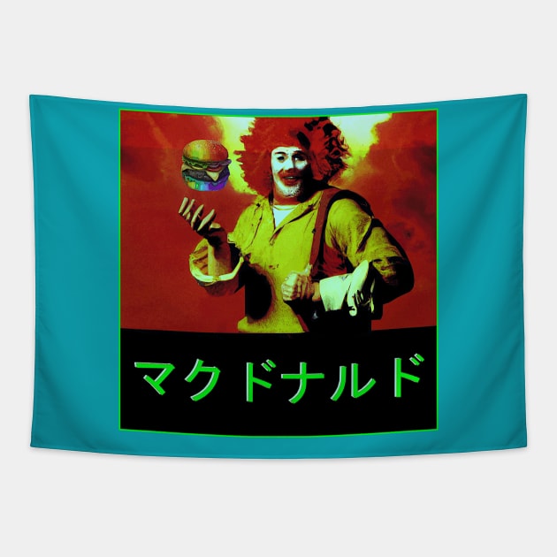 Ronald Rainbow Burger Tapestry by Tirsatns Stuff