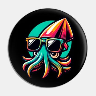 Retro Ink-fluencer Squid Pin