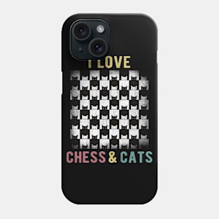 I Love Chess and Cats Phone Case