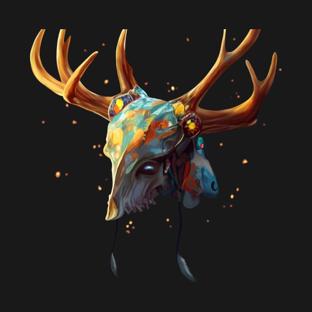 Deer skull by Gomu Gomu No Doodle