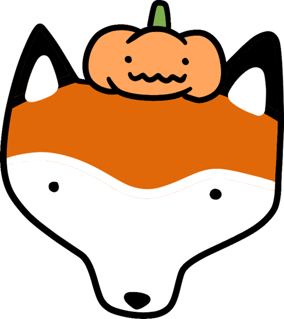 Pumpkin Fox Face Kids T-Shirt by saradaboru