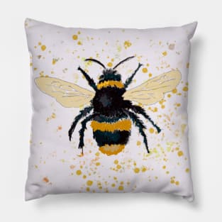 Bee paint splatter Pillow