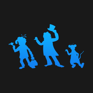 Hitchhiking Ghosts - Blue silhouette T-Shirt