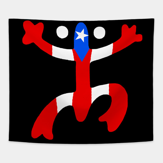 Coqui Taino Puerto Rico Flag Boricua Coqui Taino Tapestry