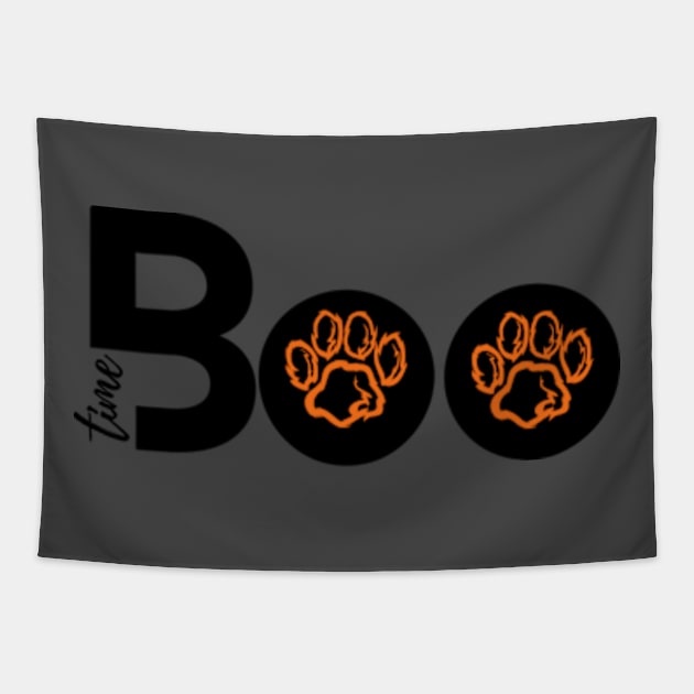 halloween dog paw boo Tapestry by soft and timeless