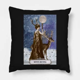 Winter Solstice Moon Goddess Pillow