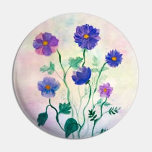 Botanical Flower composition in watercolor Pin