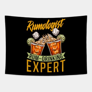 Rum Drinking Expert Rum Drinker Tee Bartender Rumologist Tapestry