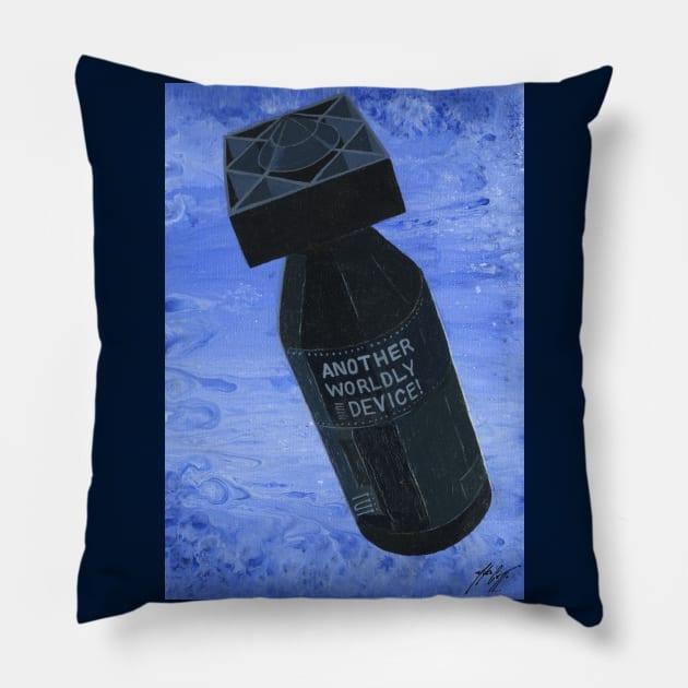 Another Worldly Device Pillow by MikeCottoArt