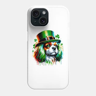 English Toy Spaniel Revels in Saint Patrick's Day Phone Case