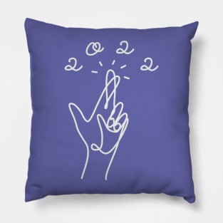 Finger Crossed Very Peri Pantone Color New Year 2022 Pillow